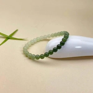 Certificate Hetian Jade Bracelets Nephrite 6mm Bracelet Hand Strings Jewelry - Picture 1 of 4