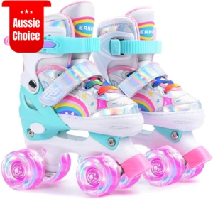 Adjustable Toddler Roller Skates Boys Girls Light Up Wheels 4 Size Options - Picture 1 of 12