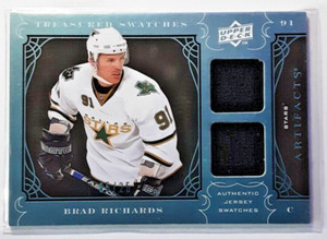 2009-10 Artifacts Treasured Swatches Blue Dual Jersey #TS-BR Brad Richards 5/25