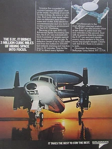 6/1980 PUB GRUMMAN AEROSPACE US NAVY E-2C HAWKEYE APS-125 ADVANCED RADAR AD - Picture 1 of 1