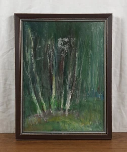 Dipinto foresta, paesaggio verde, olio originale, artista ucraino Migolatiyeva - Foto 1 di 10