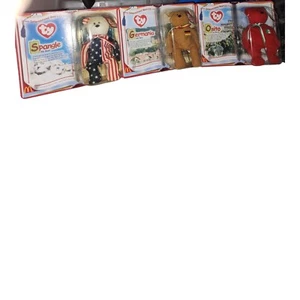 Ty McDonalds Teenie Beanie Babies 2000 Lot International Bears II Full Set 3/3 - Picture 1 of 4