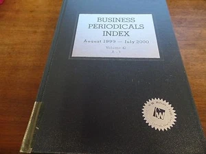 Business Periodicals Index #42 A-I Aug 1999- July 2000 Ex-FAA Library 030716ame4 - Foto 1 di 1