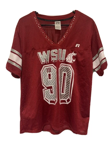 Russell Washington State University Cougars WSU Women’s Football Jersey - 2XL Cover