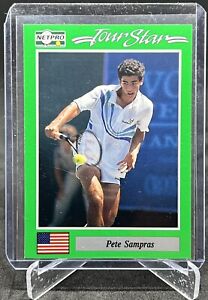 PETE SAMPRAS 1991 Netpro Tour Stars Tennis Rookie RC Card USA #7 Mint PSA