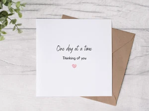 One Day at a Time support, love , hand designed card - Picture 1 of 4