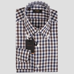 NUEVA CAMISA BARBA NAPOLI 100% ALGODÓN TALLA 15.5 EE. UU. 39 EU BNSS10 - Imagen 1 de 3