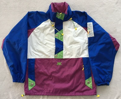Helly Hansen mens vintage Multicolor Nylon Anorak Pullover Jacket size M - Image 1 of 4