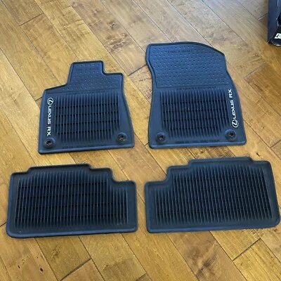 JUEGO ALFOMBRILLAS LEXUS OEM FACTORY TODO CLIMA (4 piezas) 2016-2021 RX350 y RX450H NEGRO Foto 1 de 4