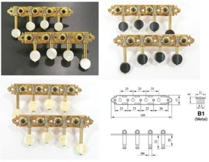 1/18 F Gold-plated Mandolin Mandola machine head tuner turning peg key 636G - Picture 1 of 8