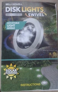 Solar Powered Outdoor LED In-Ground Swivel Disk Path Lights 10-Pack - Picture 1 of 4
