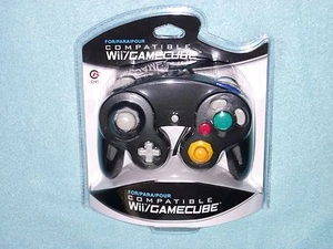 Brand New Controller for Nintendo GameCube or Wii -- BLACK - Picture 1 of 5