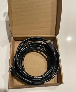 Amazon Basics RJ45 Cat 6 Ethernet Patch Cable, 10Gpbs 15 Feet, Black - Photo 1/2