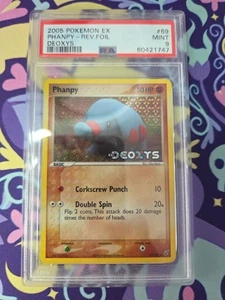 Pokémon TCG EX Deoxys Reverse Holo Phanpy 69 PSA 9 Mint - Picture 1 of 2
