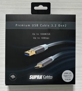 Supra Cables USB 3.2 Gen2 C-C  USB Kabel USB C - USB C  / Länge 0,5m - Picture 1 of 4