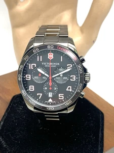 Orologio Uomo Victorinox Swiss Army 241890 Quarzo Cronografo Nero Gunmetal 42mm - Foto 1 di 13