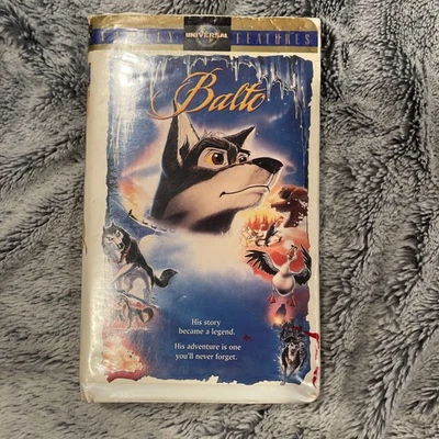 Balto VHS 1996 Video Tape 90s Animation Family Features Movie VTG Hard Clamshell - Image 1 of 4