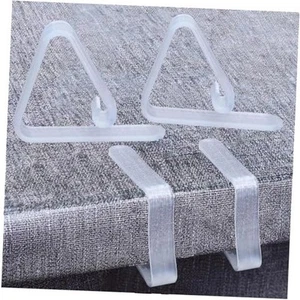 24 Pack Tablecloth Clips - Clear Plastic Table Cloth Hold Clips Clear 24 - Picture 1 of 8