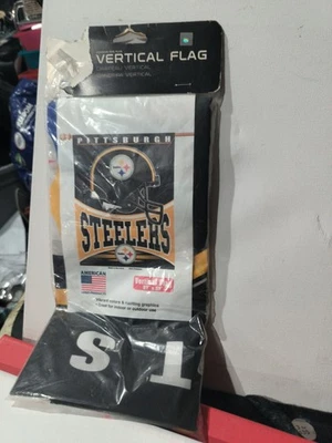 Pittsburgh Steelers - Vertical 27” X 37” Banner Flag Vintage - Image 1 of 4