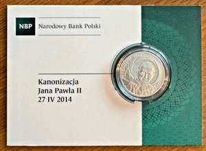 10 Zloty-Silbermünze der Republik Polen 2014, Heiligsprechung Johannes Paul II. - Bild 1 von 7