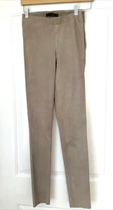 Pantaloni Incentive Cashmere Beige Pelle di Agnello Pelle Scamosciata Taglia XS - Foto 1 di 16