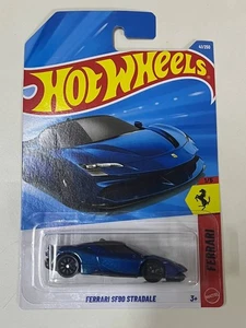 Tarjeta larga Hot Wheels 2026 Case B Mainline Ferrari SF90 Stradale azul - Imagen 1 de 2