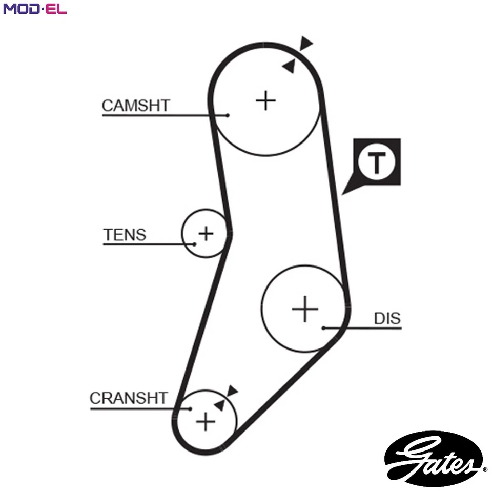 TIMING BELT T131RB FOR BMW 5/E28/E34 Z1/Roadster M20B27 2.7L M20B20 2.0L 6cyl - Image 1 of 4