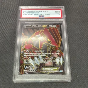 PSA 9 Groudon EX 054/052 Full Art Hail Blizzard 1st Edition B&W Pokemon Japanese - Bild 1 von 2