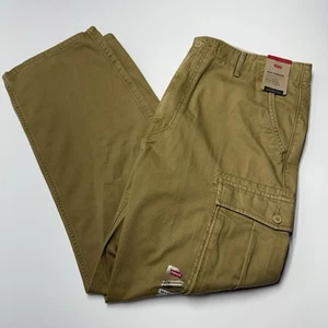 Levis ACE Mens Cargo Pants Tapered Leg 100% Cotton Relaxed Fit Brown Sz 36x30 - Picture 1 of 8