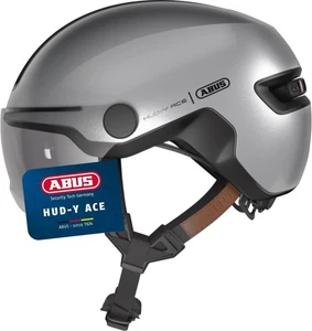 Abus HUD-Y ACE City Fahrradhelm gleam silver 54-58 cm - Bild 1 von 3