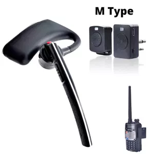 Walkies Talkie Earphone Bluetooth Headset PPT  M Plug for Motorola Two Way Radio - Picture 1 of 9
