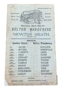 BOLTON WANDERERS V NEWTON HEATH - MANCHESTER CUP FINAL- REPLICA COPY - 15/4/1890 - Picture 1 of 1