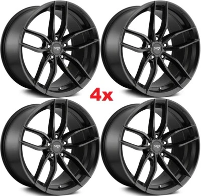20 NICHE VOSSO BLACK WHEELS RIMS STAGGERED OFFSET 20X9 20X10.5 - Image 1 of 4