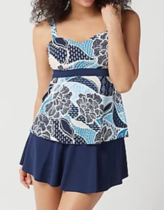 Tankini con falda Denim & Co. Beach Sweetheart - Imagen 1 de 2