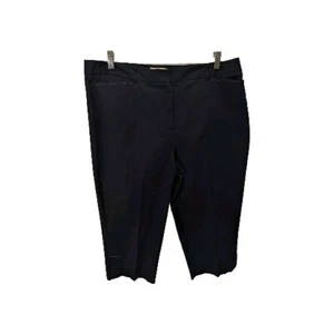 NWT Talbots Stretch Capri Pants Womens Petite 16 16P Navy Blue Cropped #7800 - Picture 1 of 8