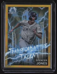 Topps Bowman Draft Spencer Jones 2023/50 #tt-16 cromo talento transformador - Imagen 1 de 2