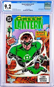 Green Lantern v3 #1 CGC 9.2 (Jun 1990, DC) Gerard Jones, Batman, Blue Beetle