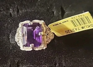 Ring SS 925 mit lila Stein Neu - Bild 1 von 5