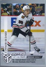 2023-24 Upper Deck Game Dated Moments Rookie Debut /1199 Connor Bedard #1