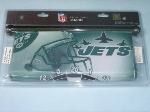 New York NY JETS   Team Dart Board Set + MAGNETIC DARTS  by Rico  NIP Cover
