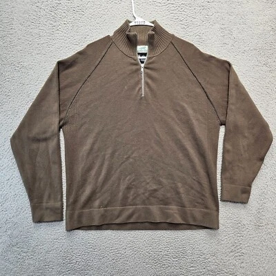 Horny Toad Sweater Pullover Mens Size Large Brown 1/4 Zip Mock Neck - Image 1 of 4