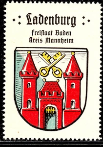 78) Kaffee Hag 1925 Ladenburg Baden Mannheim Reklamemarke Städtewappen - Picture 1 of 2