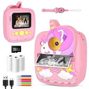 Appareil Photo Instantané HD 48MP Appareil Photo Enfants avec Papier d'impres... - Zdjęcie 1 z 7