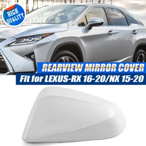 White Rear View Mirror Cover Cap Replacement For Lexus RX & NX 2016-2020 Left - Picture 1 of 12