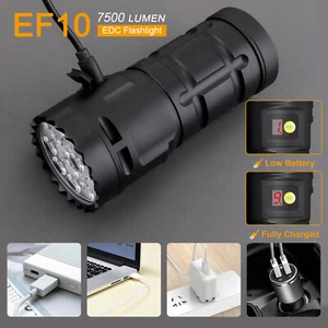 5500LM Type-C Rechargeable LED Flashlight Super Bright Torch for Outdoor/Camping - Picture 1 of 12