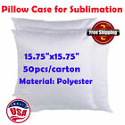 50pcs Plain White Sublimation Transfer Blank Pillow Case Fashion For Heat Press