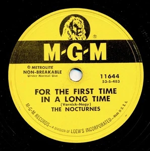 The NOCTURNES on 1953 MGM 11644 - For the First Time in a Long Time - Imagen 1 de 2