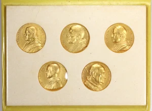Juego de 5 monedas de Los Papas del siglo XX sin circular - Imagen 1 de 3