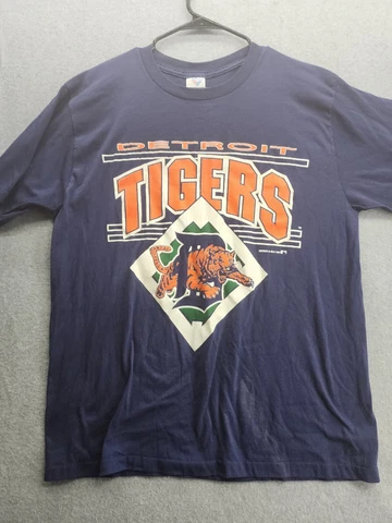 Vintage 1991 DETROIT TIGERS MLB SHIRT Single Stitch Large Made in USA Cover