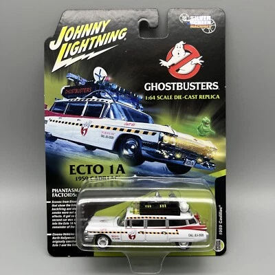 Johnny Lightning Ghostbusters Ecto 1A 1959 Cadillac Silver Screen Machines Read - Image 1 of 4